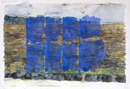 Harry Visser | Passerend blauw 2x4 | aquarel