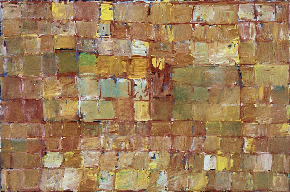 Harry Visser | Landschap met korenvelden ca. 1992 | olieverf | 80 x 120 cm