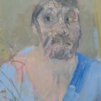 Harry Visser | Zelfportret detail (niet af) | olieverf