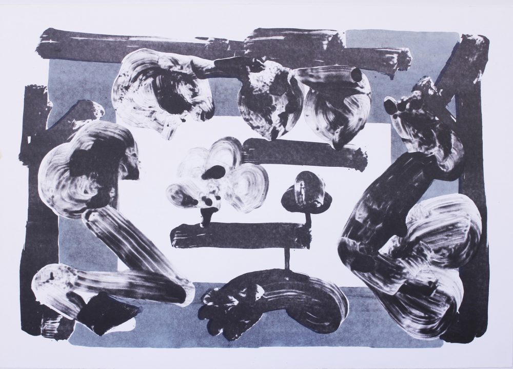 Harry Visser | Grijs zwart | zeefdruk 70 x 100